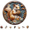 Jigfoxy Holzpuzzle Erwachsene, Eichhörnchen Holz Puzzle Erwachsen,Einzigartiges Holztierpuzzle, Familie und Freunde L-34 * 34cm-270pcs