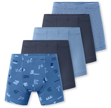 Schiesser Jungen 7 Pack Boxershorts - 95/5 Organic Cotton Bio Baumwolle - Größe 92 Bis 140 Boxershorts (7er Pack)