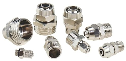 OD 4/6/8/10/12mm Tubo Flessibile M5/1/8 ''/ 1/4'' 3/8'' 1/2'' Filettatura Maschio Pneumatico Raccordi a torsione Rapida Giunto Rapido Accoppiatore Connettore(PC12-04)