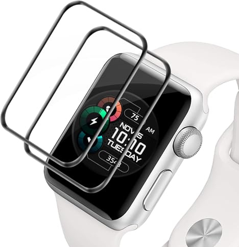 Cable Leader 2 Stück für Panzerglas für Apple Watch Series 4/5/6/SE 40mm Schutzfolie, Hochauflösende Kratzfest Apple Watch 40mm Displayschutzfolie, HD 0 Staub & Blasen Apple Watch SE 40mm Folie