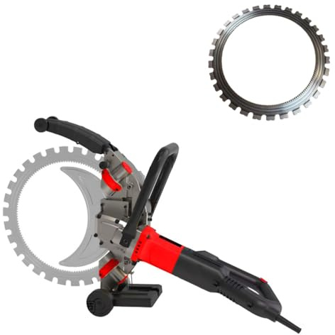 AGGBDYXO 5000W Brushless Concrete Cutter Saw, Wet/Dry Electric Cut-Off Saw for Reinforced Concrete with Water System & Safety Brake