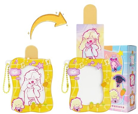 YJacuing Alien Stage Rabbit Series Blind Box Ice Pop Acryl Schlüsselanhänger Offizieller Alnst Mystery Bag Charm mit ausziehbarem Design