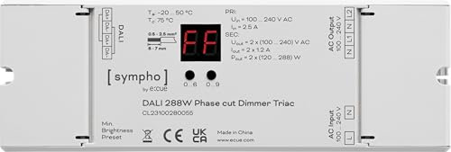 DALI-2 288W LED Dimmer, 2-Kanal 100–240V AC, DALI Lichtsteuerung für LED & Smart Building Automation