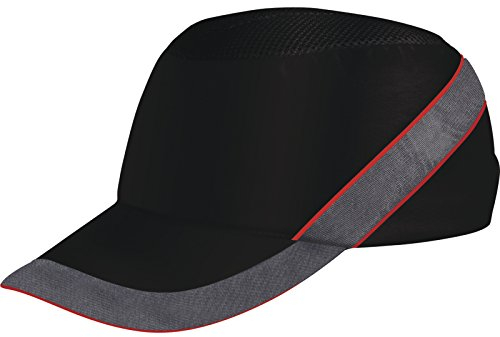 Deltaplus COLTAAINOMI Anstoßkappe Baseball-Stil, Schwarz-Rot, Größe Einstellbar- micro peak