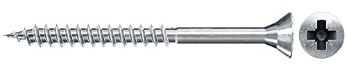 fischer Spanplattenschraube FSPII 6,0 x 120 Senkkopf blauverzinkt Teilgewinde Kreuzschlitz PZ