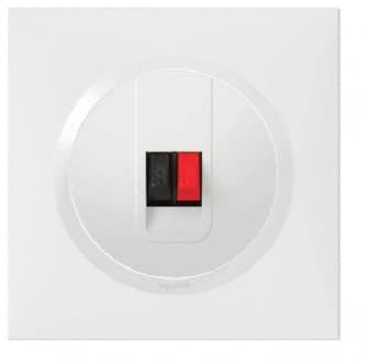 Prise haut-parleur Dooxie Legrand complet Blanc