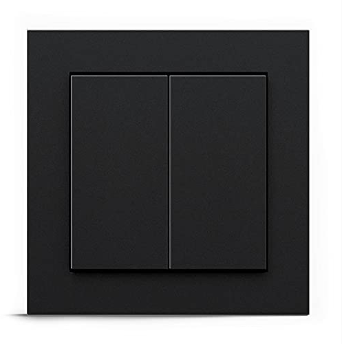 GIRA + Senic Interruptor Inteligente Friends of Hue | Interruptor Inalámbrico con Regulador de Luz para Bombillas Inteligentes Philips Hue | Sin Batería y Sin Carga | Negro