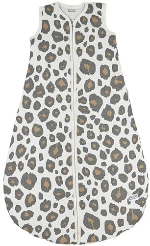 Meyco Baby Panther Schlafsack gefüttert (aus 100 % Baumwolle, mit Rundum-Reißverschluss, hautfreundlich, Faltenresistent, perfekte Passform, Größe: 110), Neutral