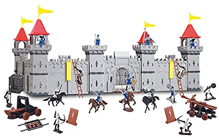 TikTakToo Coole, kleine Ritterburg mit Spielfiguren Königreich Burg Schloss DIY (mittel)