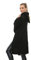 BESTITALIANUK Women Ladies Cardigan Cable Knitted Oversized Long Hooded Chunky Jumper Cape Top (UK, Numeric, 8, 16, Regular, Regular, Black)