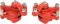 Qiilu Brake Caliper Disc 2PCS Brake Caliper Front and Rear Replacement Motorcycle Brake Caliper Rear Brake Caliper for 47cc 49cc 2stroke Pocket Bike Mini Dirt Bike