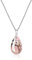 COAI Collana da Donna in Acciaio Inox con Ciondolo Goccia/Lacrima in Rodonite