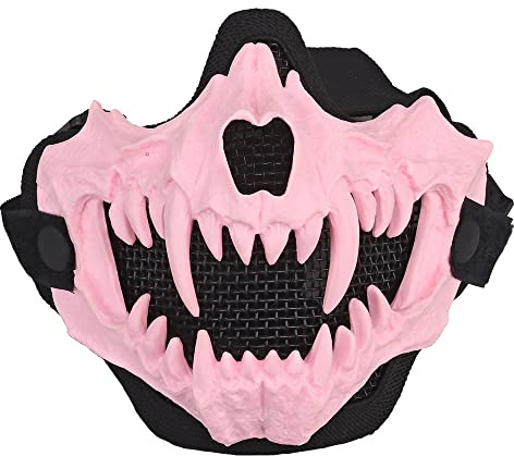 Fangs Maske Atmungsaktive Airsoft Maske Half Face für Paintball Militär Taktisch Halloween Cosplay