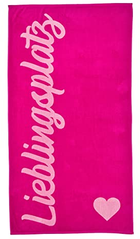 MAJUCA Strandtuch 90x170 cm Badetuch Strandlaken Handtuch 100% Baumwolle Velours Frottier Pflegeleicht (Lieblingsplatz Beere-Altrose)