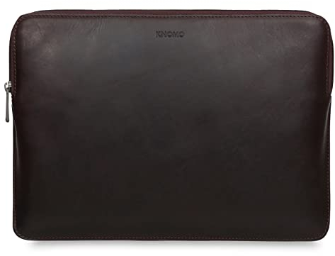 Knomo Leder-Laptoptasche 14 Zoll, wasserabweisend, langlebig, Computertasche, Notebook, Braun