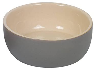 Nobby Keramik Napf Kaunis, grau/Creme, Ø 18,5 x 7,0 cm, 1,00 l, 1 Stück
