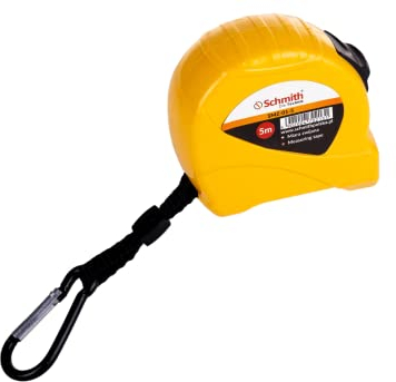 SCHMITH Maßband 5m Rollmaßband, Metall bandmaß - Tape Measure Große, klare Skala - Verschleißfester Druck