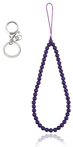 BEEFLYING Dragonnes de Poignet en Pierre Naturelle pour téléphone Charms de téléphone de Pierres précieuses d'oeil de Tigre Corde de Longe Anti-Perte pour Porte-clés Accessoires Suspendus