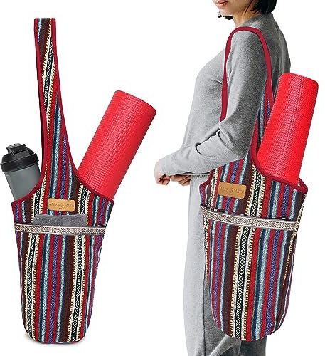 ALLEN & MATE Unisex-Yoga-Übungsmatten-Tasche mit großer Tasche, große Kapazität, Schultertrage für Männer und Frauen (Böhmen)