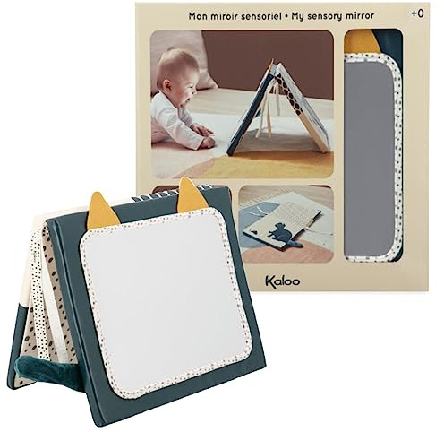 KALOO - Stimuli - Mein Sensorischer Spiegel - Sensorisches Babyspielzeug - 4 unterschiedliche Flächen - Fördert Sehvermögen und Propriozeption - Ab Geburt, K227001