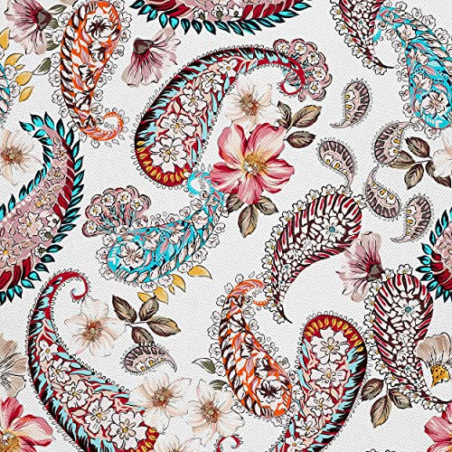 HEKO PANELS Stoff Oxford Wasserdichte Meterware Canvas-Stoff Polyester Stoff Zum Nähen Nähstoffe Dekostoffe Wasserabweisend Blickdicht Orientalische Ornamenten 1 Meter 155 x 100 cm