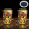 TOTHDATE 2PCS Solar Mosaik Leuchte für Außen, On/Off Glas Mosaik Hängend Licht Solarlaterne Tischleuchte IP65 Wasserdicht für Rasen Pfad Hof Deck Boden Teich, Rot Mosaik Licht