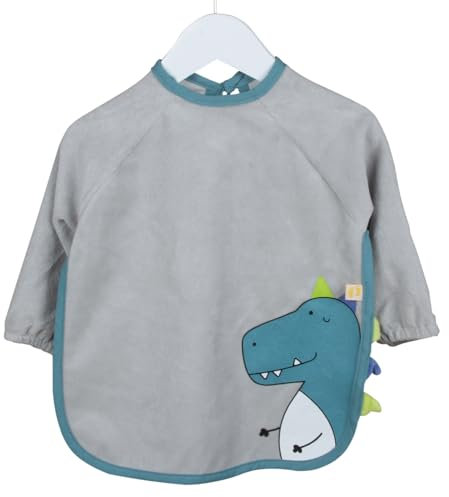 schlummersack Baby Lätzchen wasserdicht, mit langen Ärmeln - Dino - für Jungs und Mädchen von 6-24 Monaten