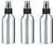 HugeDE 3 Pcs 120ml Aluminium Spray Bottles Fine Mist Atomisers Empty Refillable Spray Containers Travel Metal Spray Bottle for Plants Cosmetics