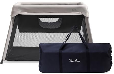 Silver Cross - Slumber 3-in-1 Travel Cot - Travel Cot/Crib - Baby Travel - Compact Travel System - Stone