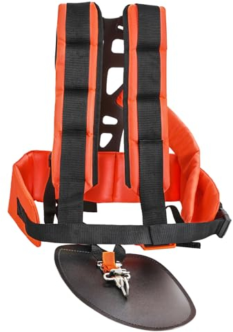 Viabrico Trimmer Shoulder Strap Padded Universal Adjustable, Weed Eater Harness, Brush Cutters Harness Nylon Double Shoulder Harness for Trimmer