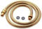 ARA CHOICE Stainless Steel Flexible Shower Hose Pipe Double Lock with EPDM Inner Tubes Bathroom Pressure Bath Tap Head Pipe Fittings Brass Hand Held 1/2 Connection Gold Plated (1.2m)