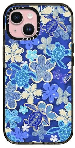 CASETiFY Impact Case for iPhone 15 [4X Military Grade Drop Tested / 8.2ft Drop Protection/Compatible with Magsafe] - Ocean Child - Clear Black