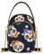 GAIREG Pastell-Glitzer-Schultertaschen Kette Umhängetasche, Totenkopf mit Blumen