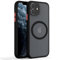 KIOMY Magnetic case for iPhone 11 Case Black Compatible with MagSafe, Translucent Matte Protection Cover with Soft Edge, Hard PC Back and TPU Hybrid Anti Yellow Slim fit Shell, 6.1 inches Black