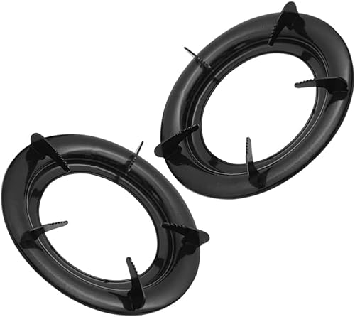 Supports pour réchauds à gaz,Pièces détachées pour Anneau de Wok en fonte 2 pièces-anneau de Wok universel for cuisinière à gaz-anneau de Support de Wok antidérapant Support de Wok (noir/9 pouces)