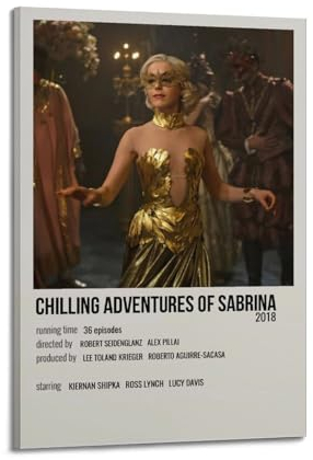 CHNT Poster Chilling Adventures of Sabrina auf Leinwand, Gemälde, Wohnzimmer, Schlafzimmer, Heimdekoration, Büro, Wandposter, Fitnessstudio, Kunstmalerei, 40 x 60 cm