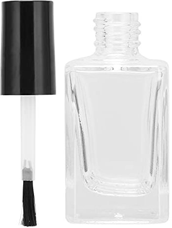 Nail Varnish Storage, 10ml Glass Transparent Refillable Empty Nail Polish Bottle Cuticle Oil Bottles Empty Nail Fingernail Polish Bottles With Brush for Making Your Own Nail Polish