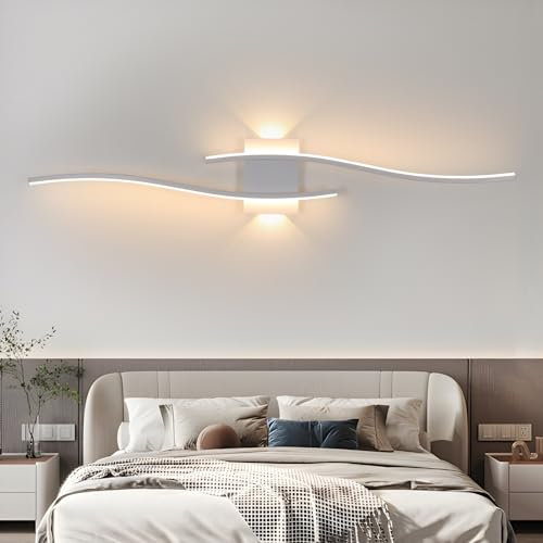 DELIPOP LED Wandleuchte Innen, 27 W 89 CM Kreative Lange Wandlampe LED Warmweiß 3000K Wandbeleuchtung Innen für Schlafzimmer Wohnzimmer Flur Treppenhaus Kinderzimmer