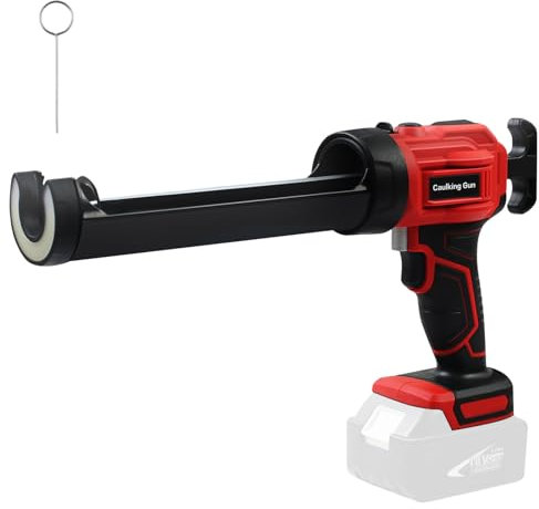 MaxEarn Cordless Caulking Gun Non Drip, Electric Caulk Adhesive Gun W/LED Light, 4 Adjustable Speeds Silicone Gun Tools for Filling, Sealing, 10oz/300ml sealant, for Maki-ta 18V Battery(Not Included)