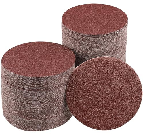 Sruhrak 100 Pièces Disque de Ponçage 40 Grain, 125 mm Disques Abrasifs à Sans Trous de Papier Poncer pour Ponceuse Excentrique