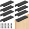 SWAWIS 8 Piezas Tiradores Oculto, 120mm Negro Pomos para Muebles con Tornillo, Tirador de Aluminio, Distancia entre Agujeros 96mm Tiradores de Cajones para Armarios Cajones Muebles Cocinas