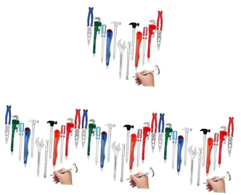 Parliky 44pcs Novelty Tool Ballpoint Pens Miniature Hand Tools Magnetic Dots Comfortable Grip Writing Pens for Office Supplies and Fun