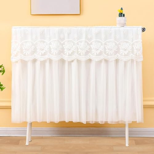 Radiator Cover Extra Large, Breathable Lace Radiator Cover Dust Cover Dustproof Decorative Heating Sheet Covers for Living Room, Hallway(60cm)