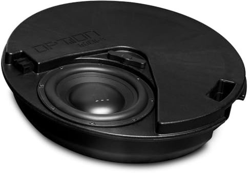 Option Rock-8 D4 Passiver Subwoofer im Reserverad kompatibel mit Beats-Soundsystemen - 20cm, 200 Watt RMS, 2X 4 Ohm (Doppelschwingspule), Bassreflex