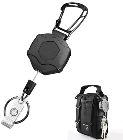 Ausziehbar SchlüSselanhäNger,Ausziehbarer Ausweise SchlüSselband Mit 80cm Einziehbarer Stahlseil,Karabinerhaken SchlüSselring für Kartenhalter,SchlüSselbund,SchlüSselhalter,SchlüSselkette Einziehbares