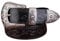 Cmis Kbei Court Style Embossed Western Cowboy Steel Buckle Belt Genuine Leather Men Belt Punk Jeans Belts For Men(125cm,Black)