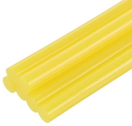 sourcing map 6pcs Full Size Hot Glue Sticks for Glue Gun 7mm x 200mm Small Glue Sticks, Yellow