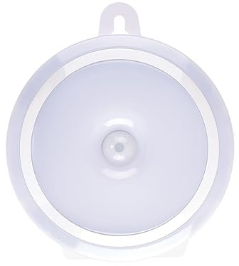 SIMON - Luz LED con Sensor de Movimiento, Inalámbrica y Recargable USB, Luz Neutra 4000K, Iluminación para Armarios, Pasillos y Cocina, Ahorro Energético, Diseño Circular, Color Blanco