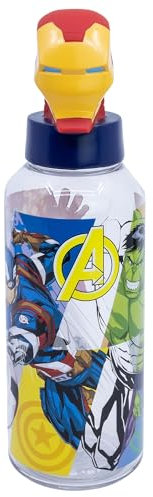 BOTELLA FIGURITA 3D 560 ML AVENGERS SEVEN WONDERS IRON MAN