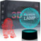 Deluisho 3D Night Light, 3D Lamp, 3D Illusion Night Light for Kids, Great Gift for Children and Science Fiction Enthusiasts, Essential for Home Decoration, 5V USB Power Supply